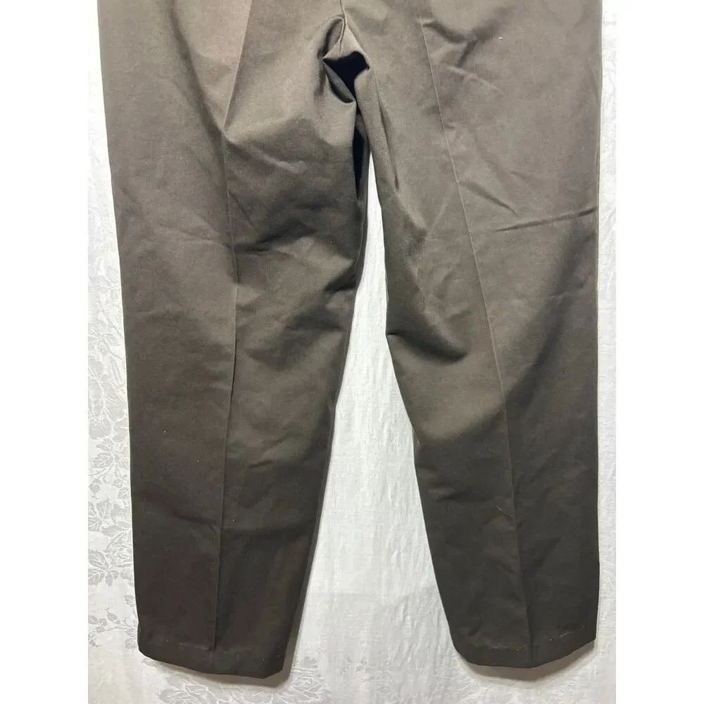 Nordstrom Pants 36x33 Brown Pleated Smartcare Cotton Actual 36x30